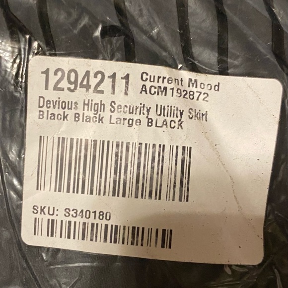 DOLLS KILL - CURRENT MOOD - Devious High Security utility Skirt in Black - Picture 7 of 8